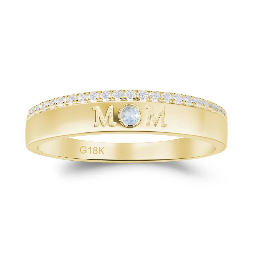 Moonstone Eternity Mother's Ring - Image 6