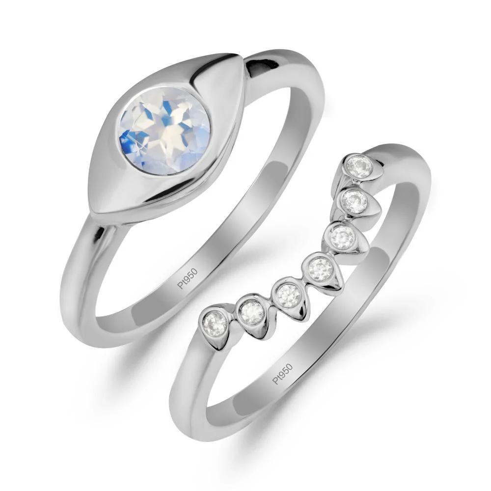 Moonstone Evil Eye Ring Set - Image 8