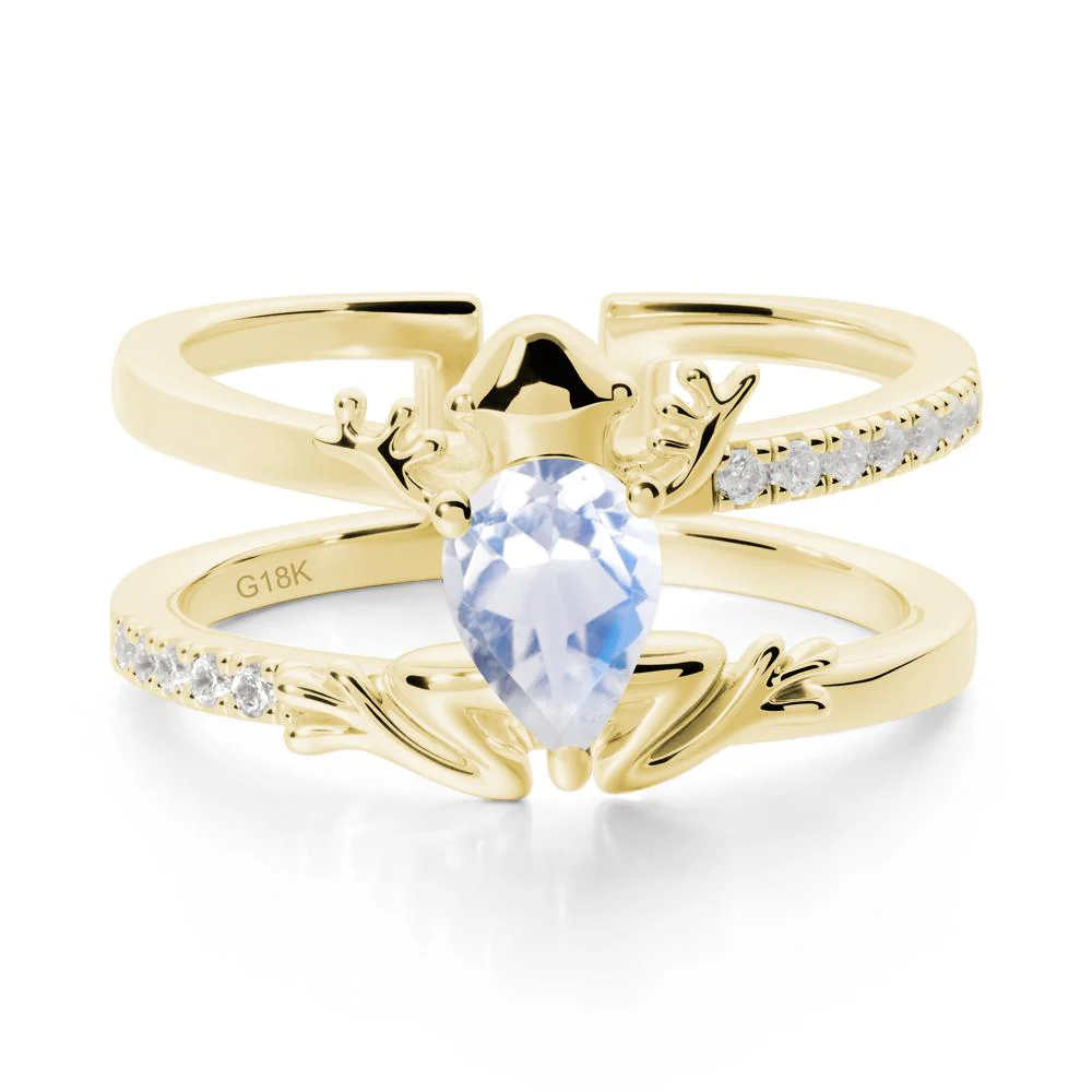 Moonstone Frog Double Band Ring - Image 7