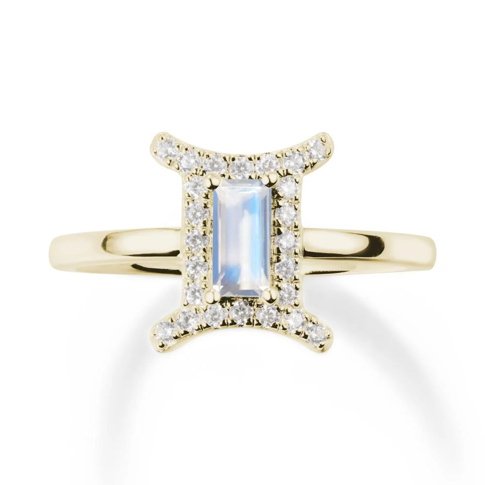 Moonstone Gemini Zodiac Halo Ring-Kind & Curious - Image 3