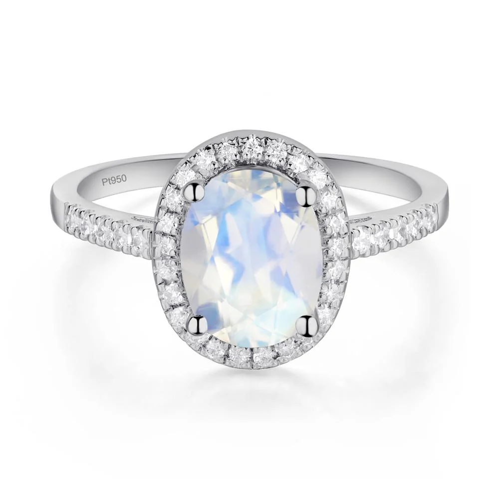 Oval Moonstone Halo Ring - Image 7