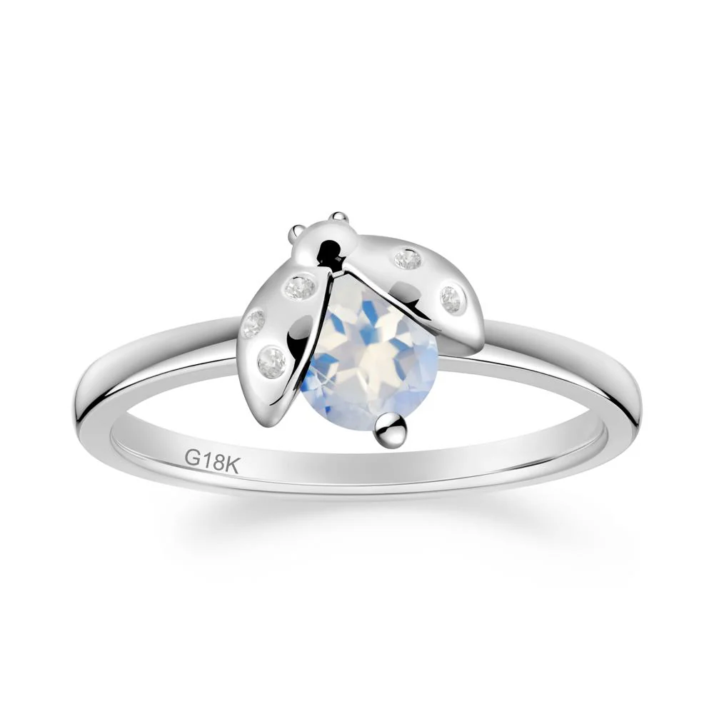 Moonstone Ladybug Ring - Image 2
