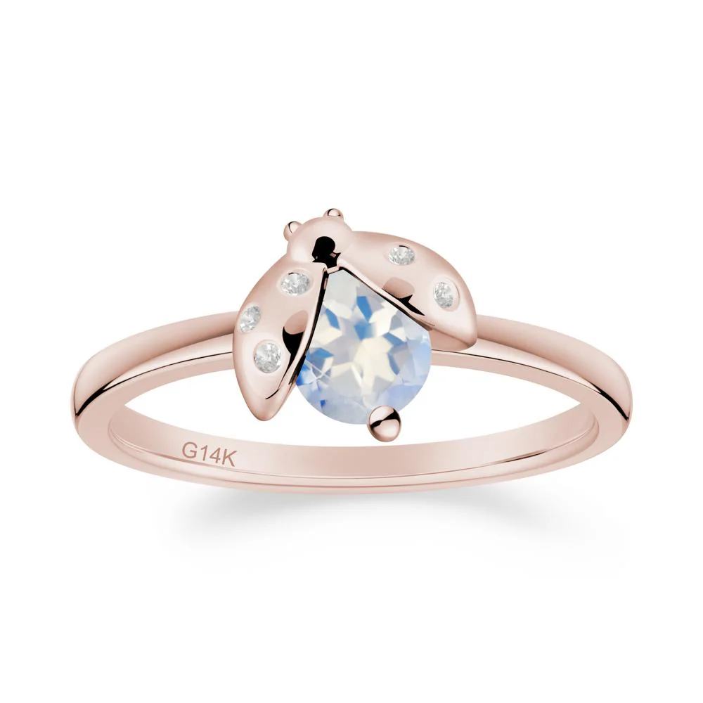 Moonstone Ladybug Ring - Image 6