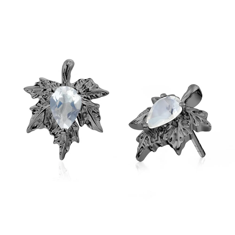 Moonstone Maple Stud Earrings - Image 8