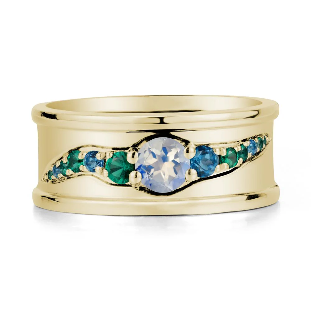 Moonstone Multi Stone Men Ring - Image 4