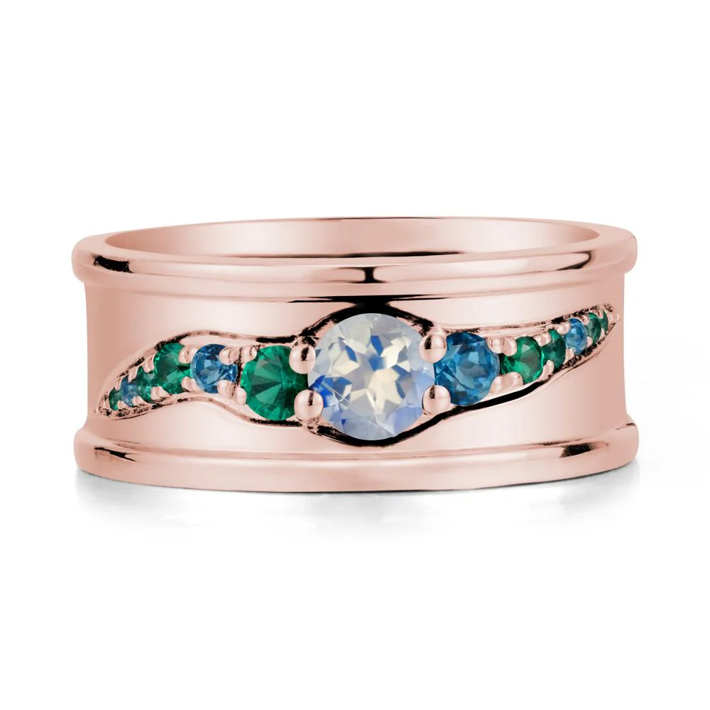 Moonstone Multi Stone Men Ring - Image 5
