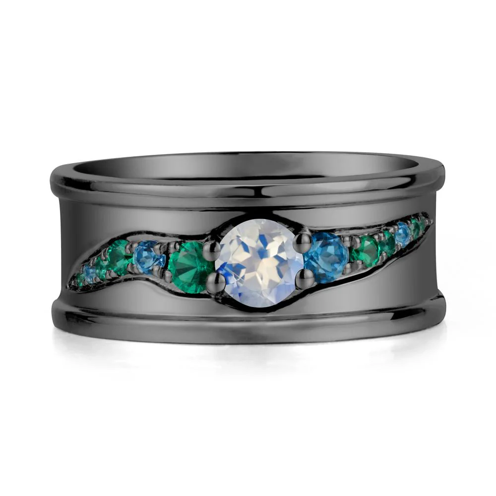 Moonstone Multi Stone Men Ring - Image 8