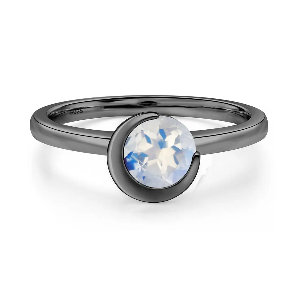 Moonstone New Moon Bezel Ring - Image 3