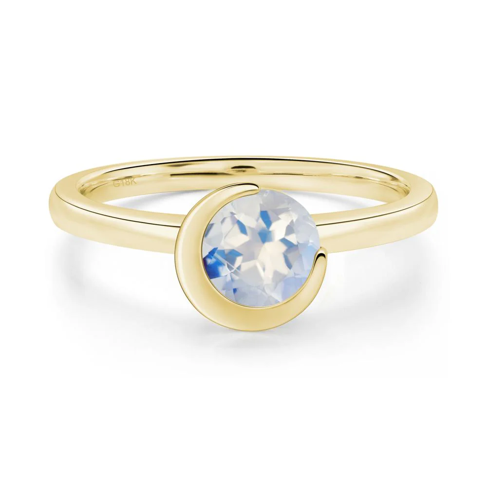 Moonstone New Moon Bezel Ring - Image 8