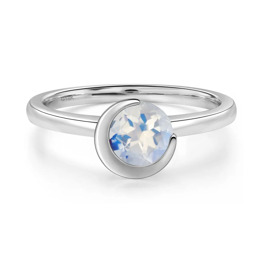 Moonstone New Moon Bezel Ring - Image 9