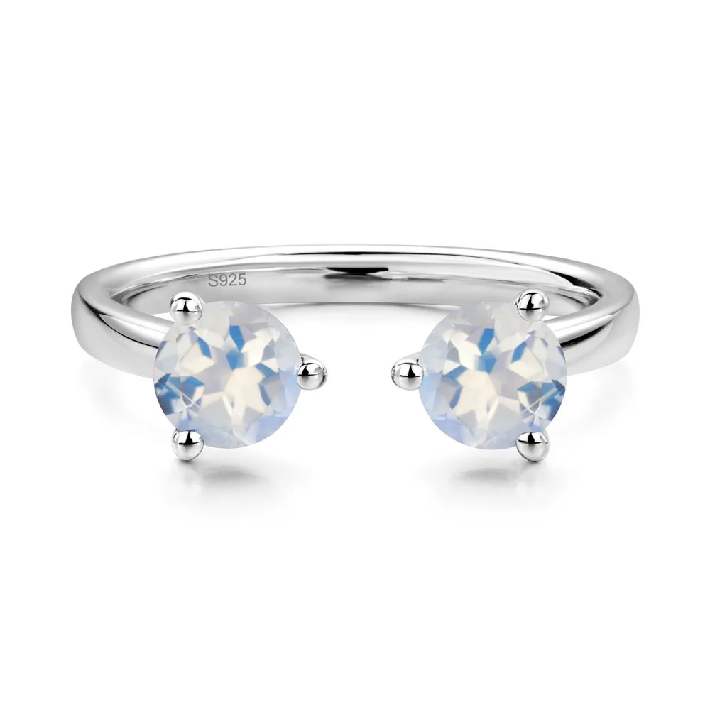 Moonstone Open Toi Et Moi Ring