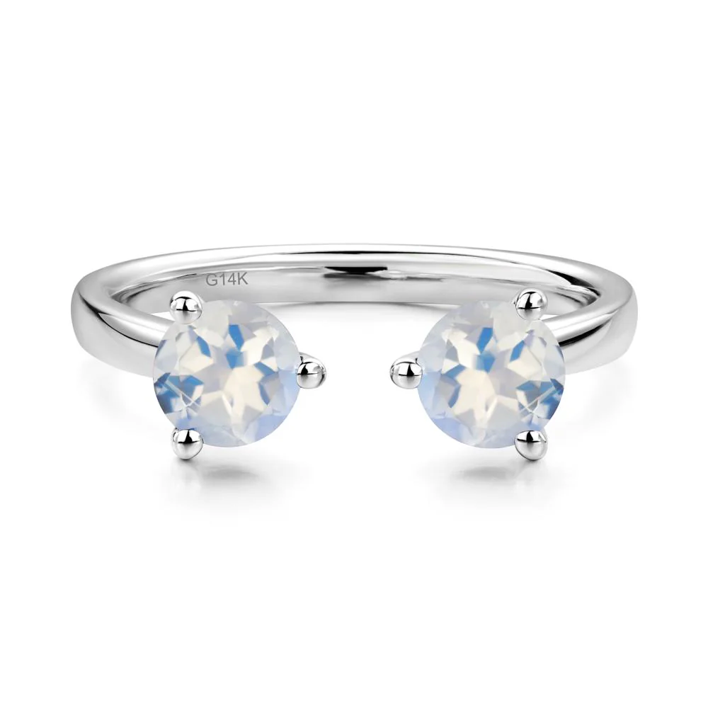 Moonstone Open Toi Et Moi Ring - Image 3