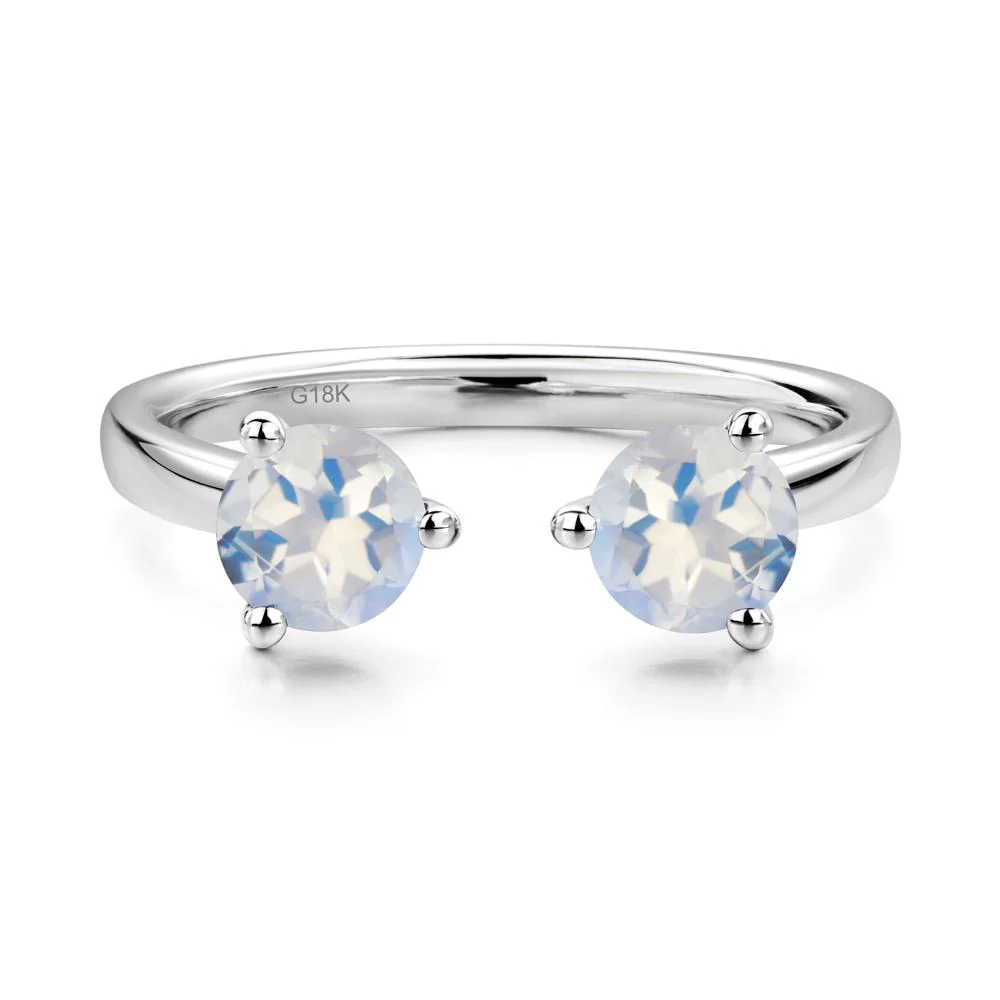 Moonstone Open Toi Et Moi Ring - Image 7