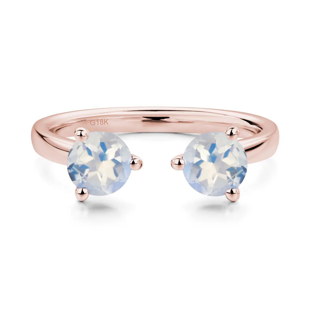 Moonstone Open Toi Et Moi Ring - Image 9
