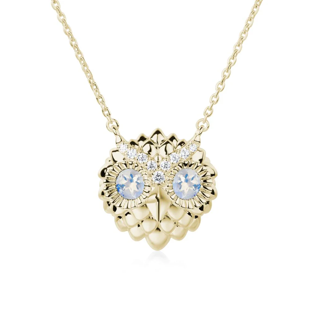 Moonstone Owl Necklace - Image 3