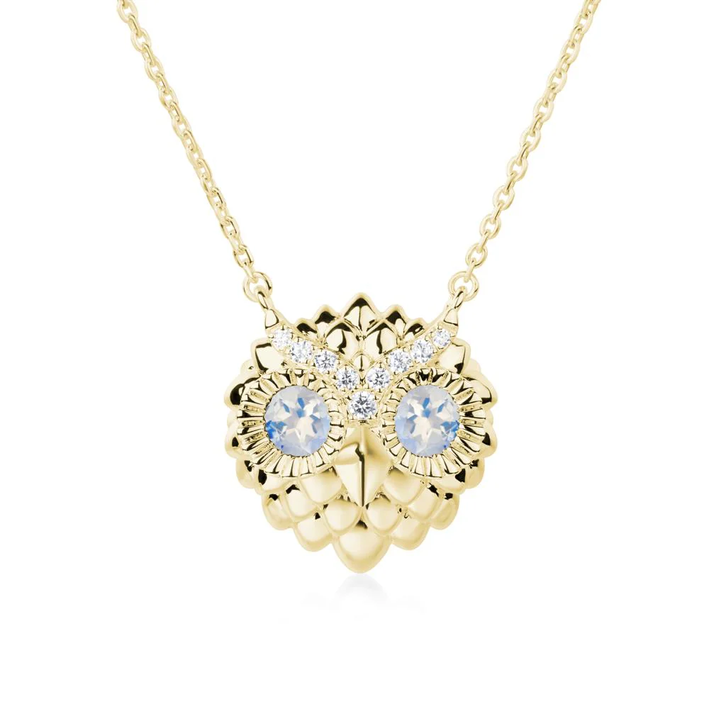 Moonstone Owl Necklace - Image 5