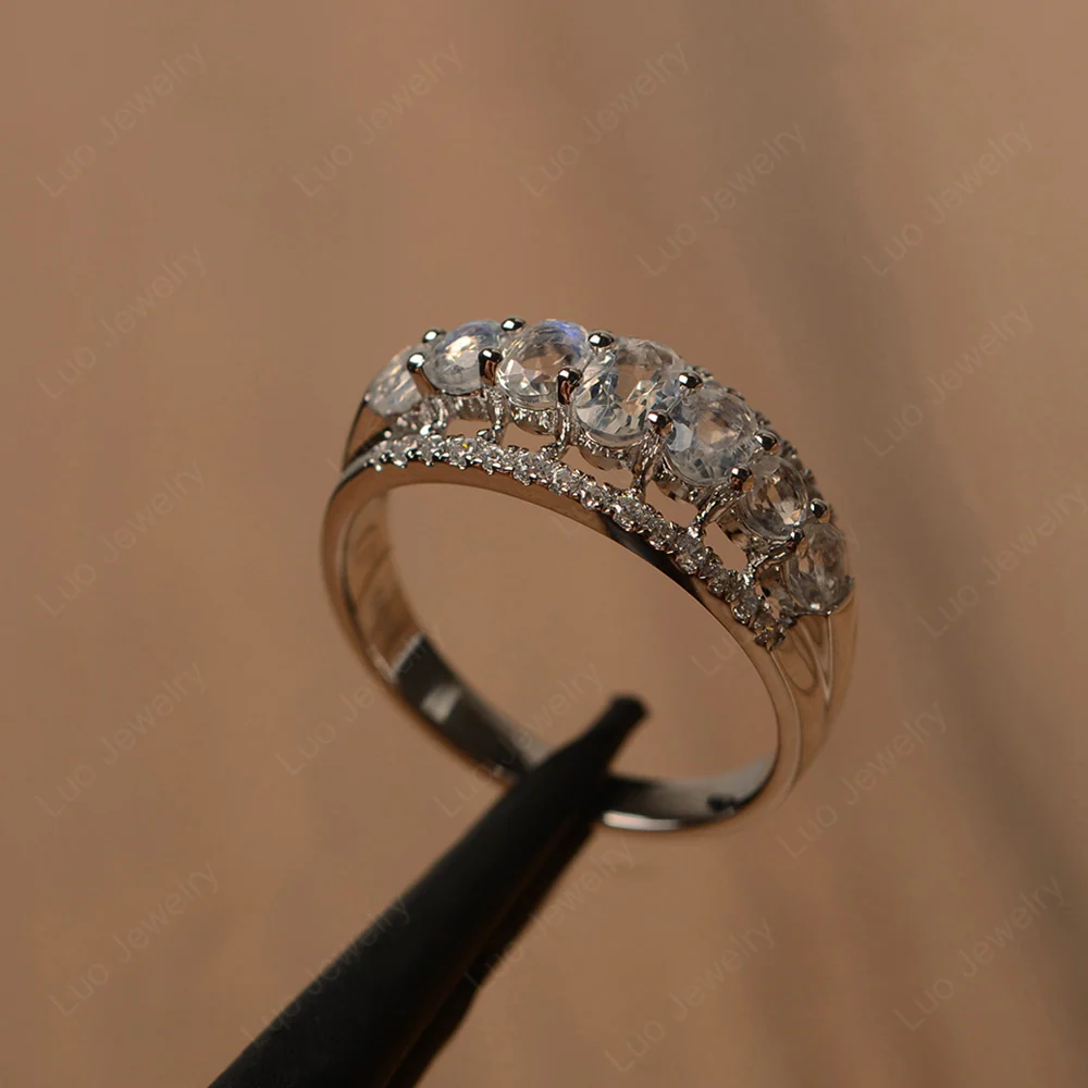 Moonstone Cluster Cocktail Ring - Image 4
