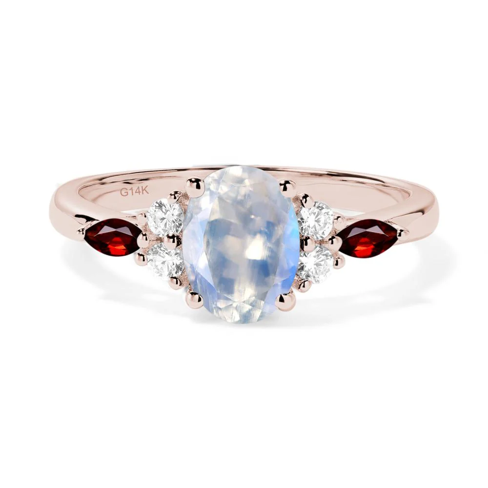 Simple Oval Moonstone Engagement Ring