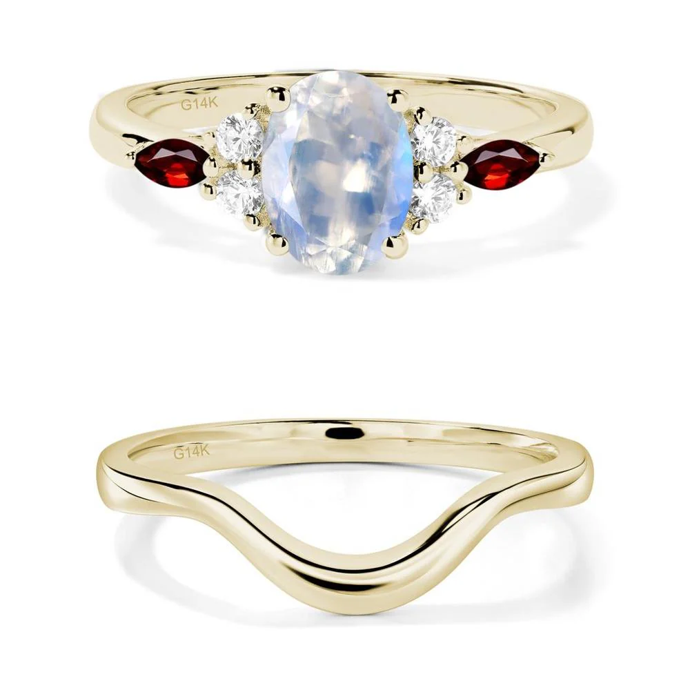 Simple Oval Moonstone Engagement Ring - Image 15