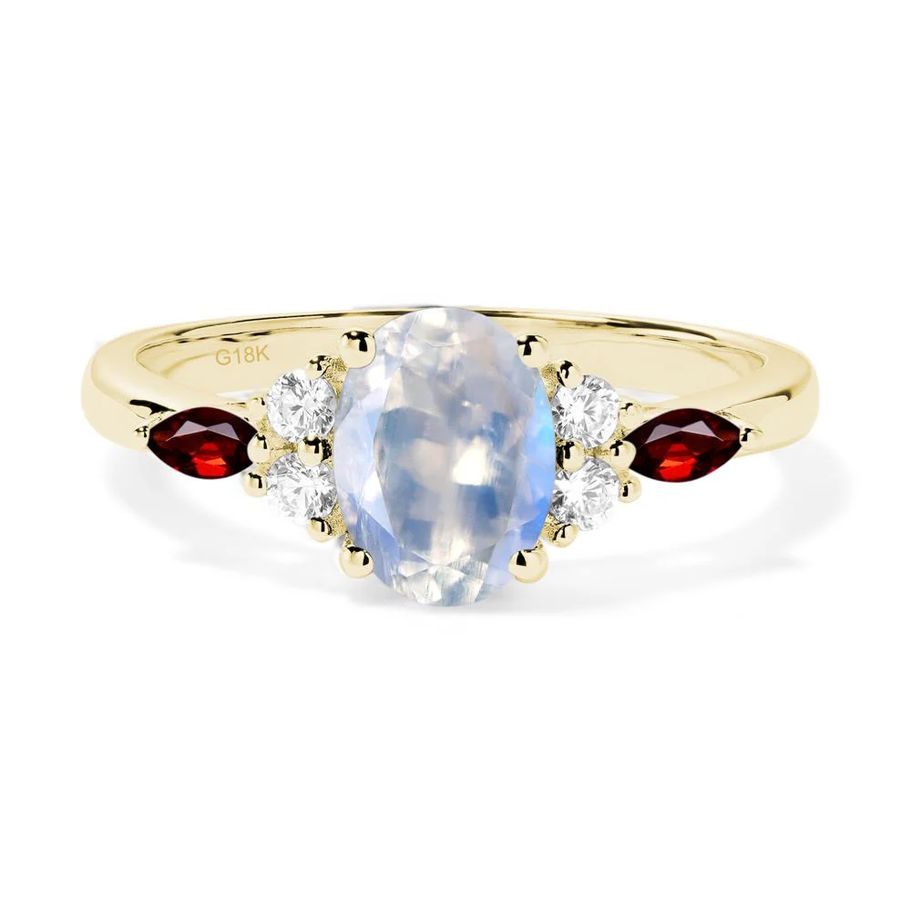 Simple Oval Moonstone Engagement Ring - Image 4