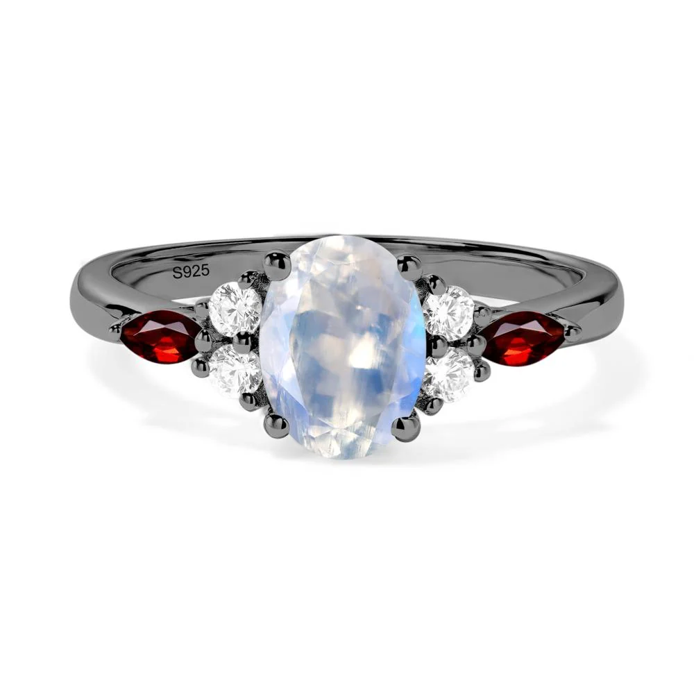 Simple Oval Moonstone Engagement Ring - Image 5
