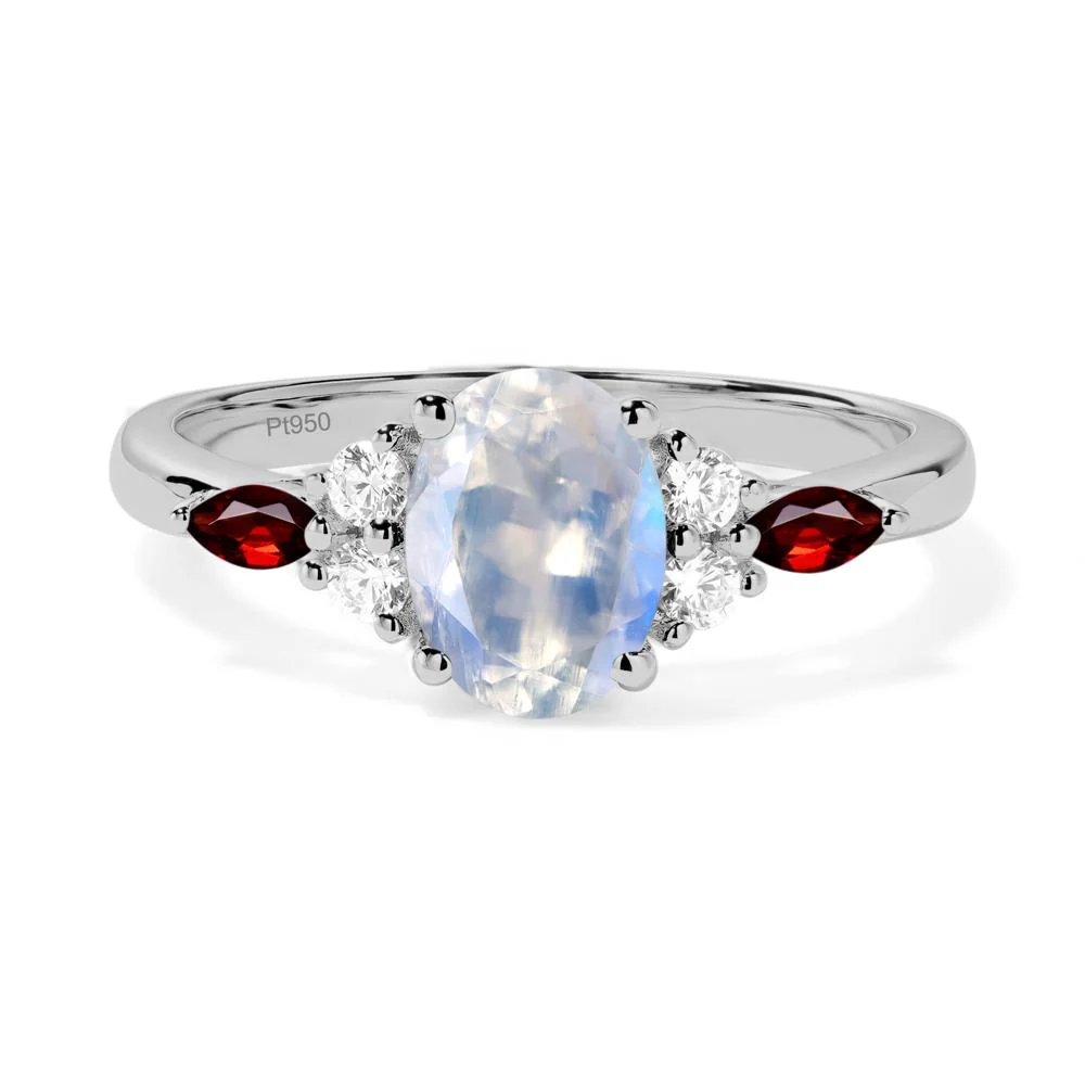 Simple Oval Moonstone Engagement Ring - Image 6