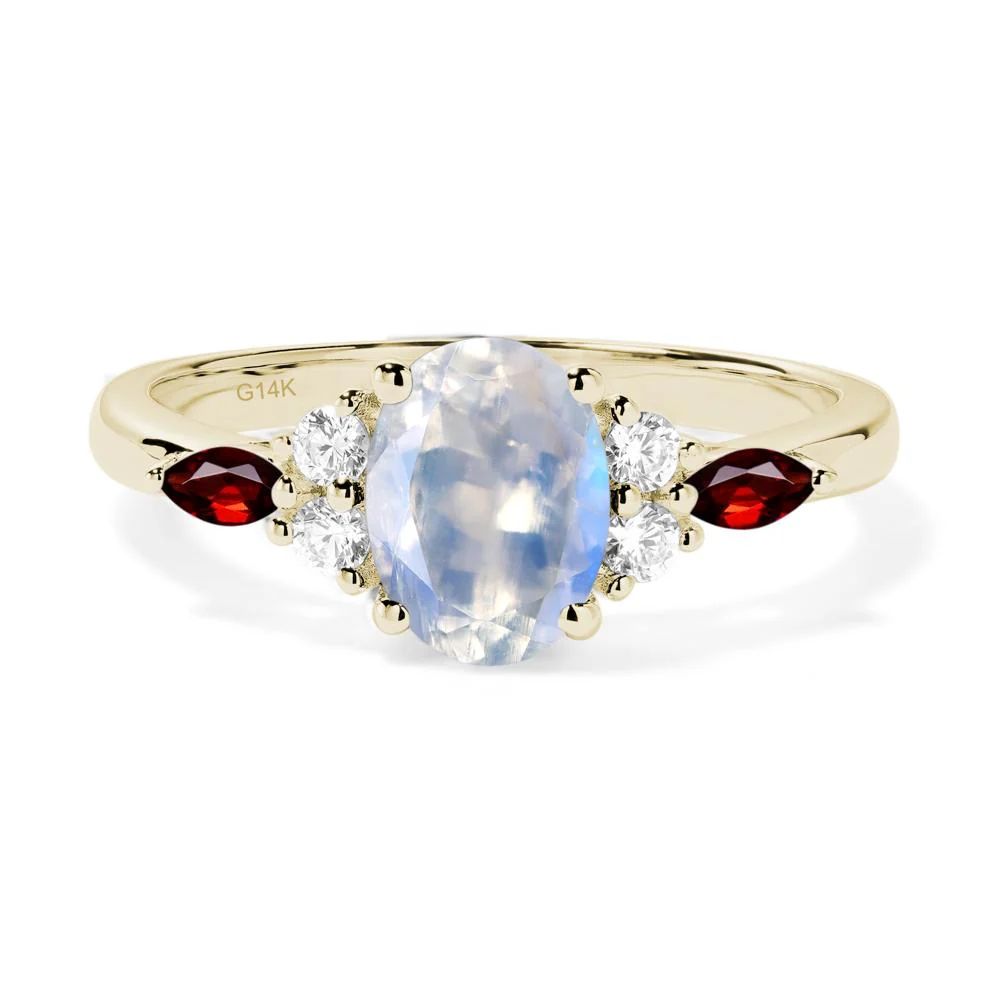 Simple Oval Moonstone Engagement Ring - Image 8