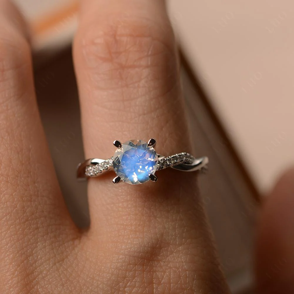Moonstone Twist Engagement Ring - Image 34