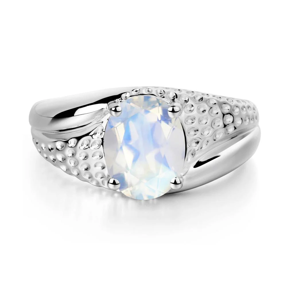 Moonstone Solitaire Ring for Men - Image 2