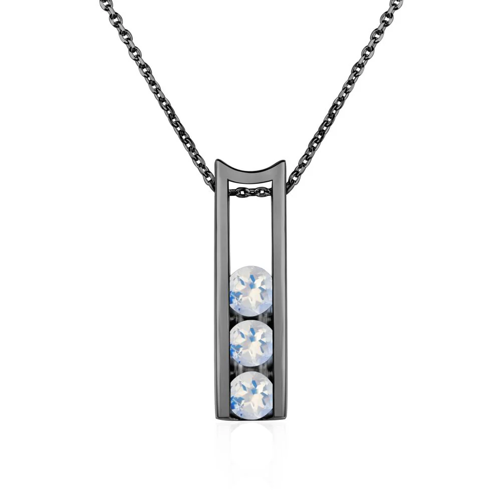 Moonstone Three Stone Necklace - Image 3