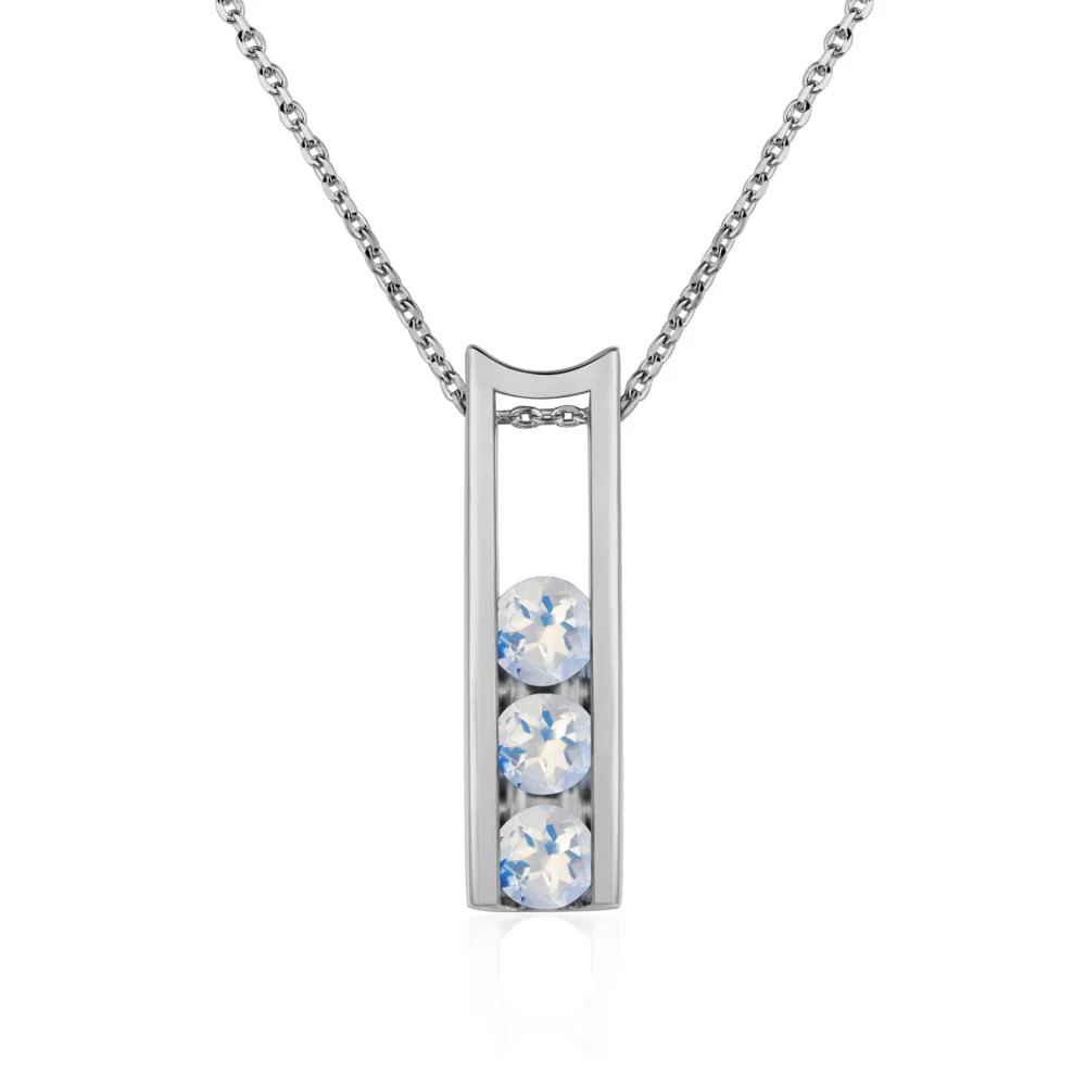 Moonstone Three Stone Necklace - Image 6