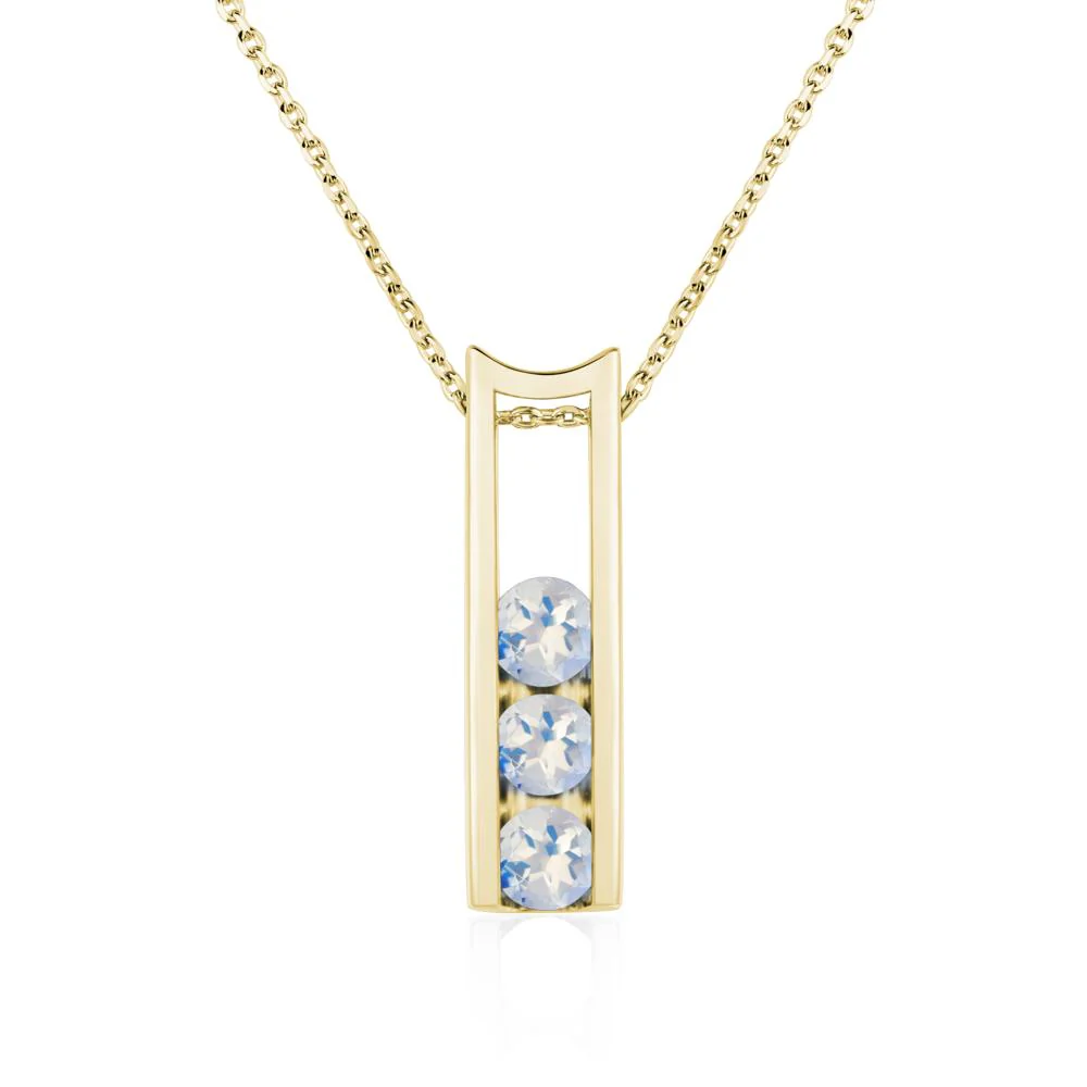 Moonstone Three Stone Necklace - Image 8