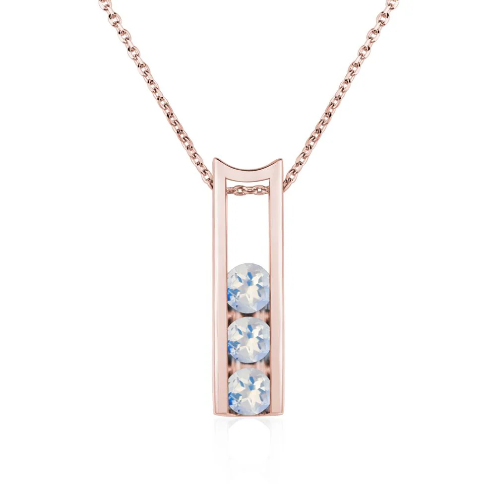 Moonstone Three Stone Necklace - Image 9
