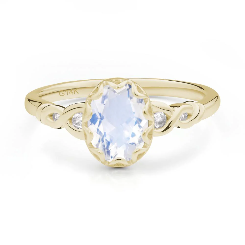 Moonstone Vintage Oval Engagement Ring - Image 4