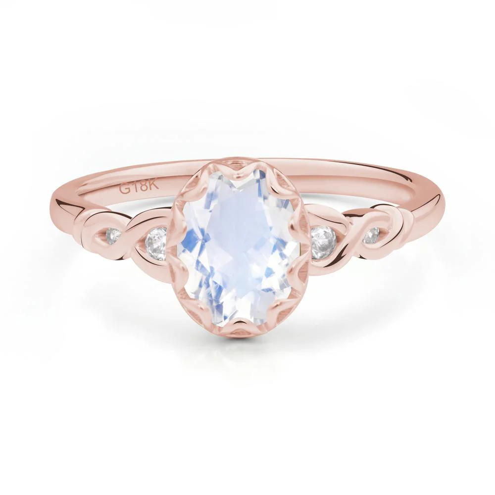 Moonstone Vintage Oval Engagement Ring - Image 5