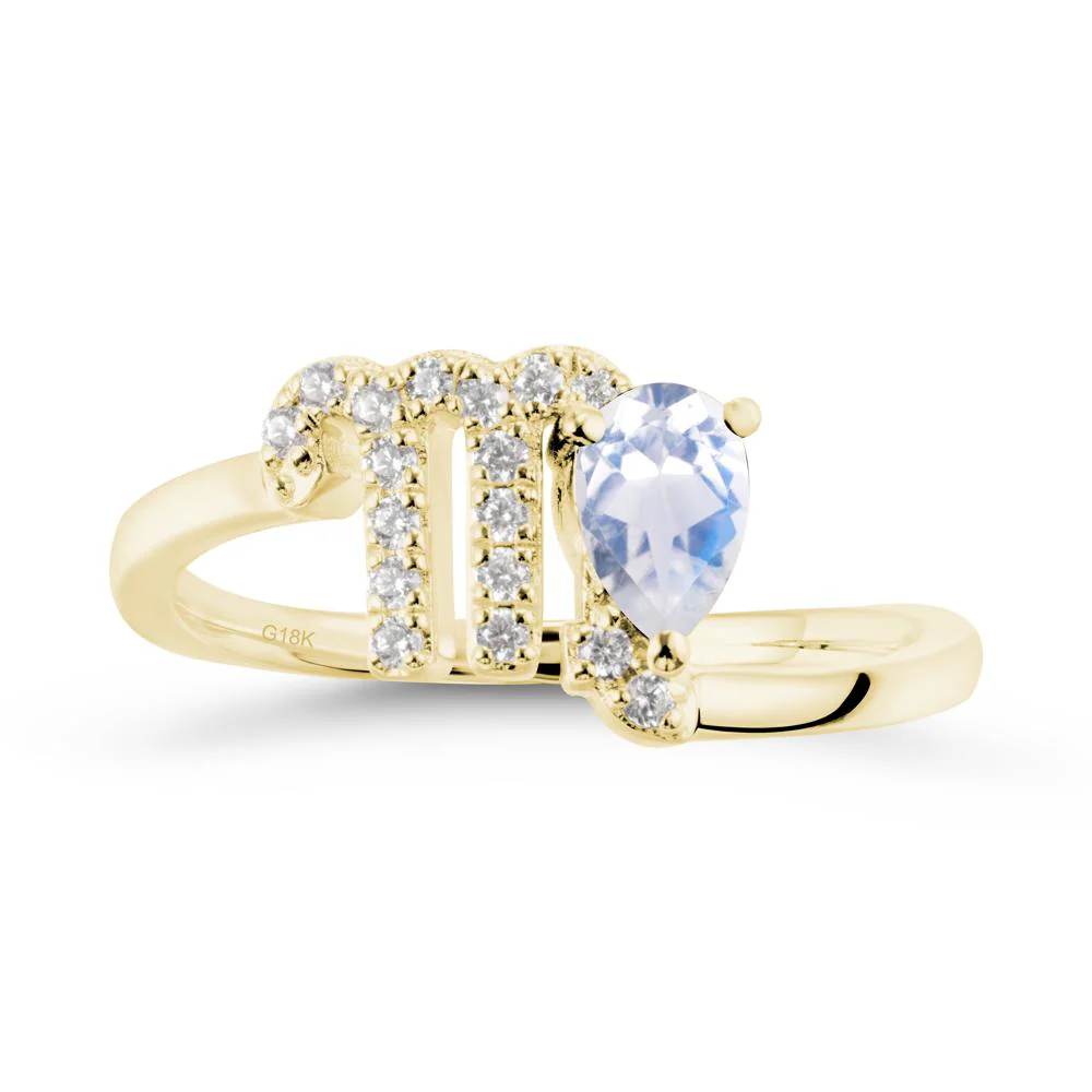 Moonstone Virgo Zodiac Wraparound Ring - Image 6