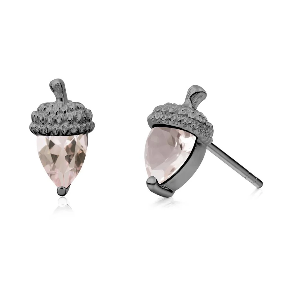 Morganite Acorn Earrings