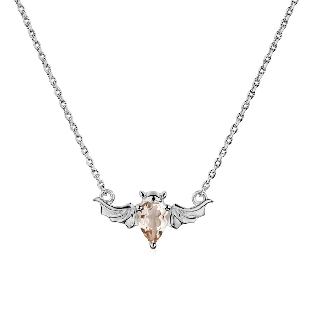 Morganite Bat Wing Necklace - Image 8