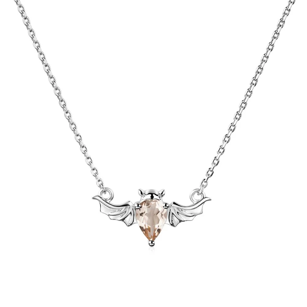 Morganite Bat Wing Necklace - Image 9