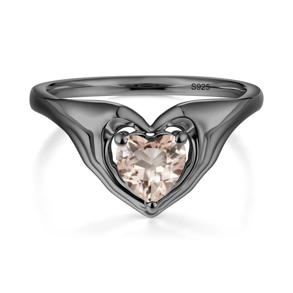 Morganite Claddagh Promise Ring - Image 6