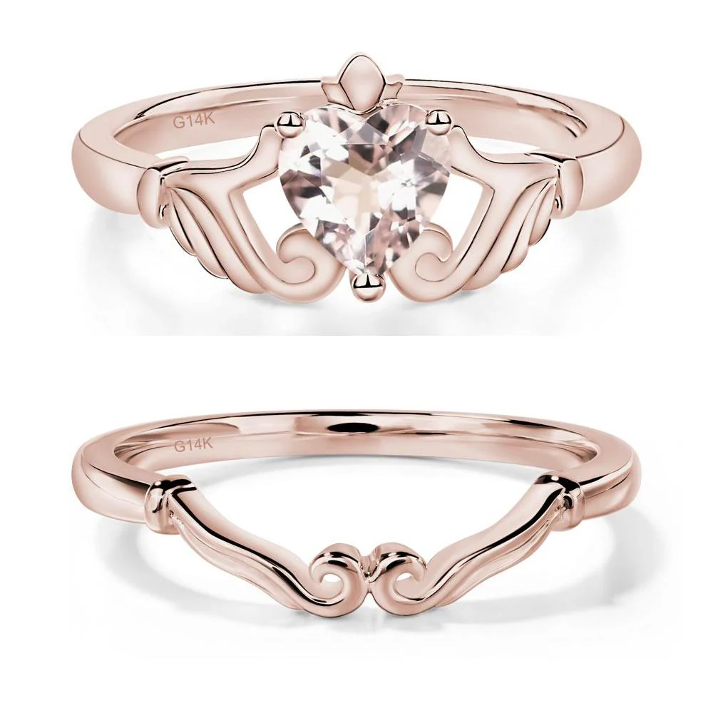 Morganite Claddagh Engagement Ring - Image 11