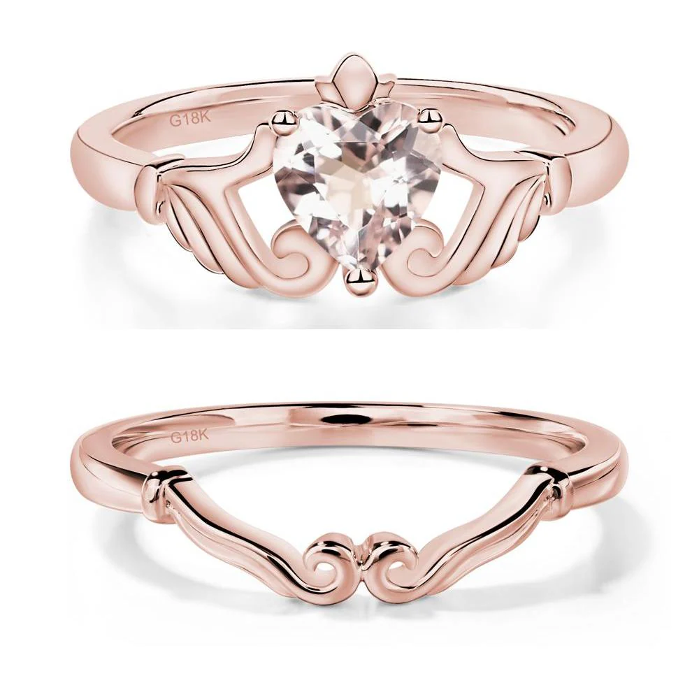 Morganite Claddagh Engagement Ring - Image 17