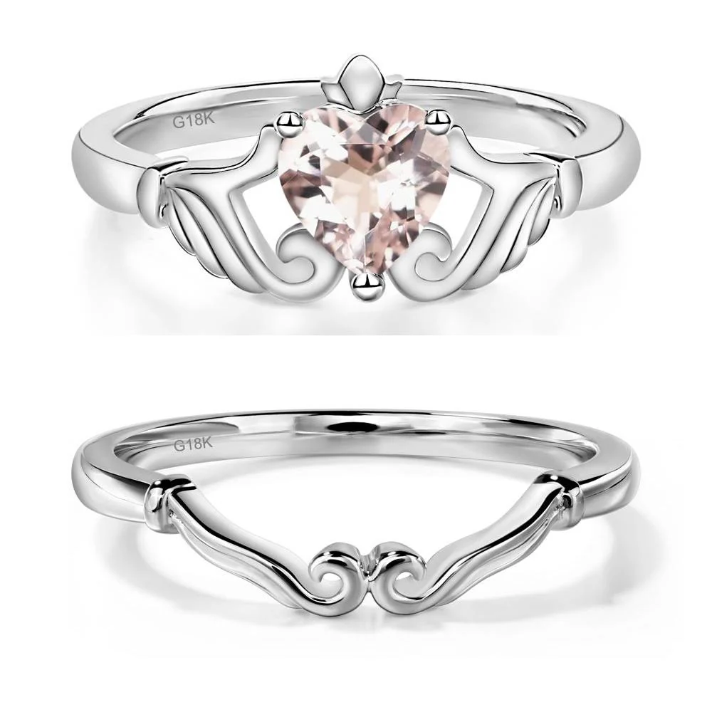 Morganite Claddagh Engagement Ring - Image 19