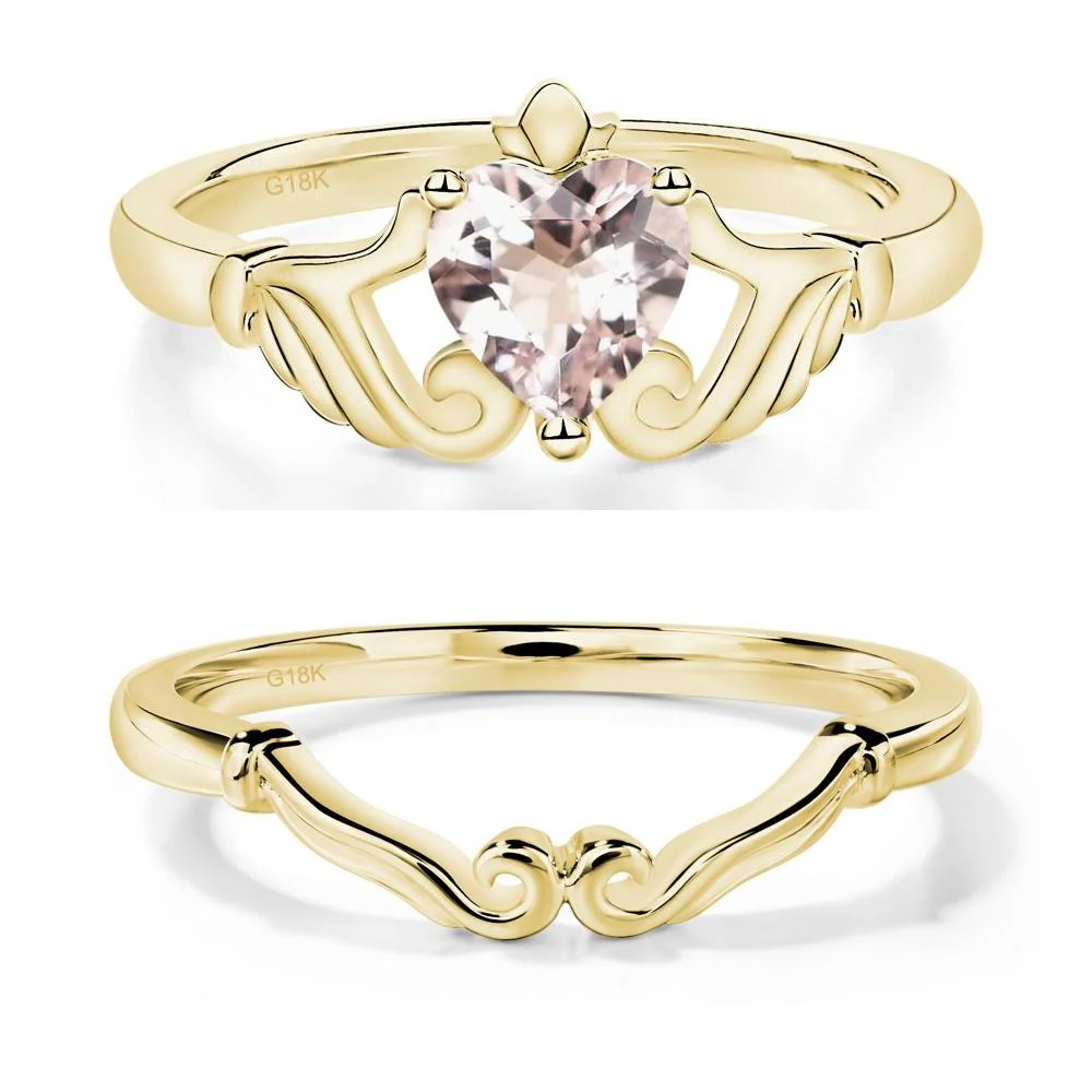 Morganite Claddagh Engagement Ring - Image 21