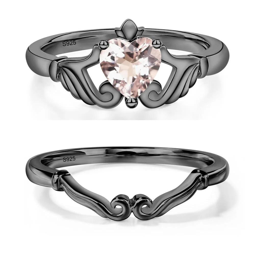 Morganite Claddagh Engagement Ring - Image 23