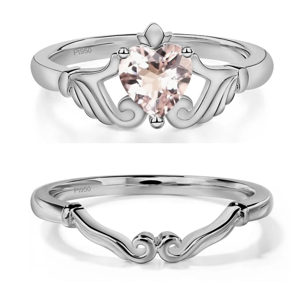 Morganite Claddagh Engagement Ring - Image 25