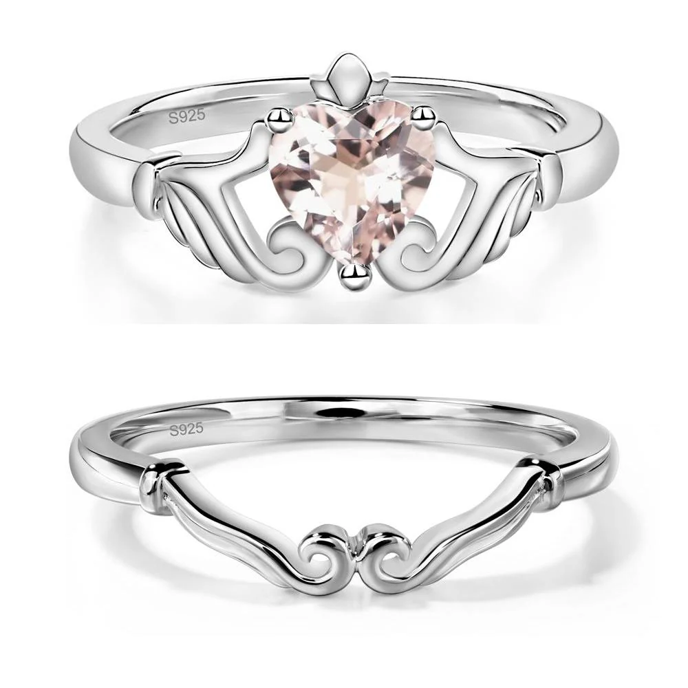 Morganite Claddagh Engagement Ring - Image 27