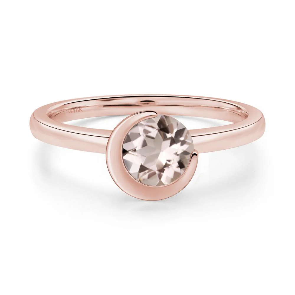 Morganite Crescent Moon Ring - Image 3