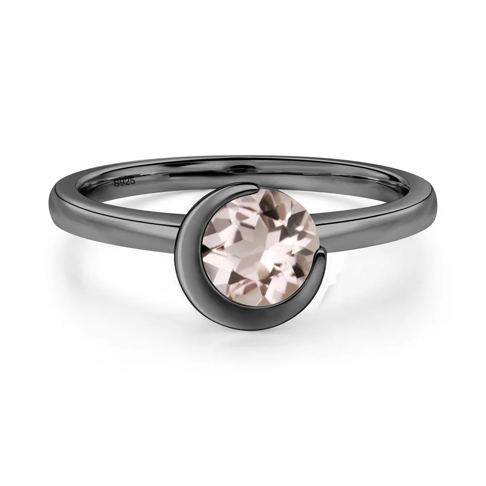 Morganite Crescent Moon Ring - Image 4