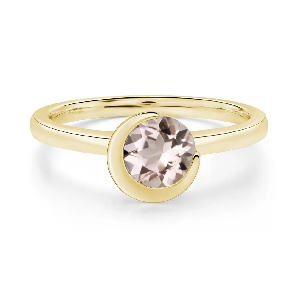 Morganite Crescent Moon Ring - Image 9